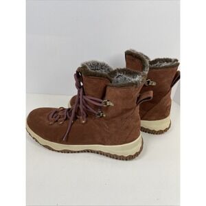 L.L. Bean TEK 2.5 Day Venture Insulated Suede Faux Fur Lined Boots 9.5 Med VGC